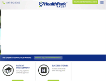 Tablet Screenshot of healthparkvalet.com